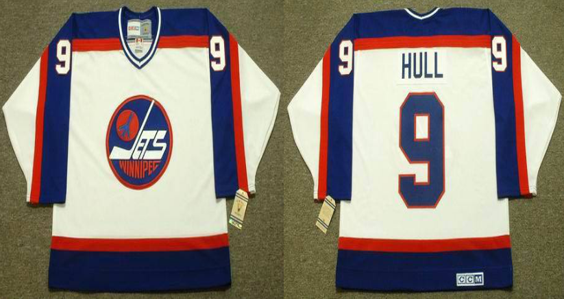 2019 Men Winnipeg Jets #9 Hull white CCM NHL jersey